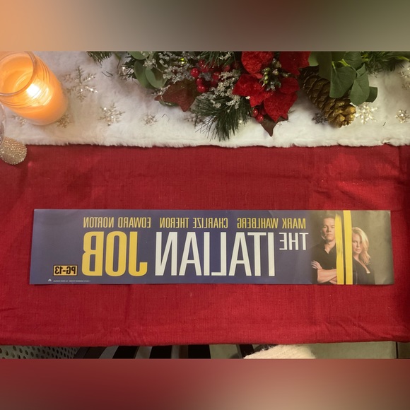 THE ITALIAN JOB Original box office movie Mylar poster 5x25in double sided - Picture 2 of 2